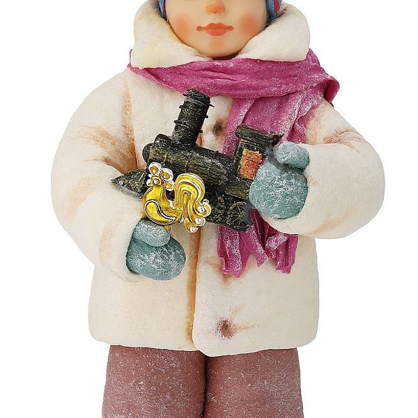 Елочная игрушка «Сережа с паровозиком»