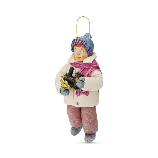 Елочная игрушка «Сережа с паровозиком»